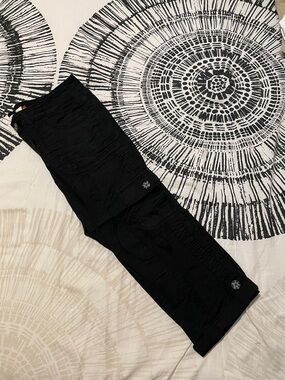 SO Black Mid-Rise Pants with Contrast Waistband